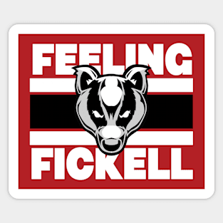 Feeling Fickell // Retro Badger Cartoon // Football in Wisconsin Sticker